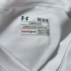 Under armor sport white V-neck stretchy t-shirt